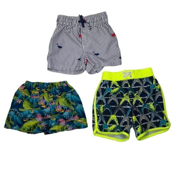 Wonder Nation Mixed Brands Boys Swim Short Set 12M - Picture 1 of 8
